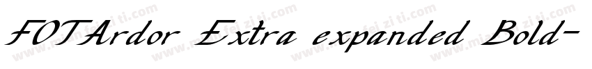 FOTArdor Extra expanded Bold字体转换